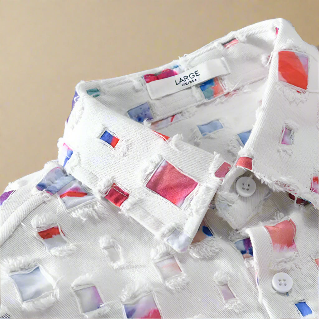 Nazirah - Cămașă Elegantă Cu Mozaic