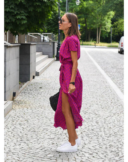 Agnieska - Rochie elegantă cu decolteu în formă de V