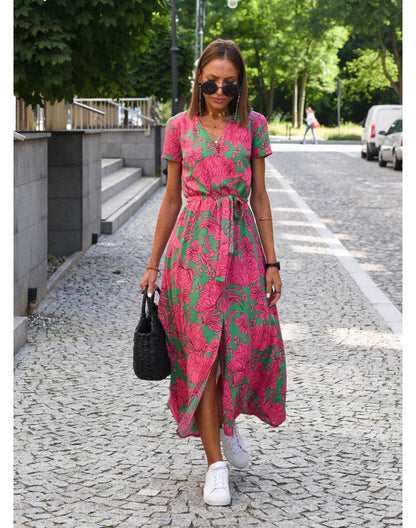 Agnieska - Rochie elegantă cu decolteu în formă de V