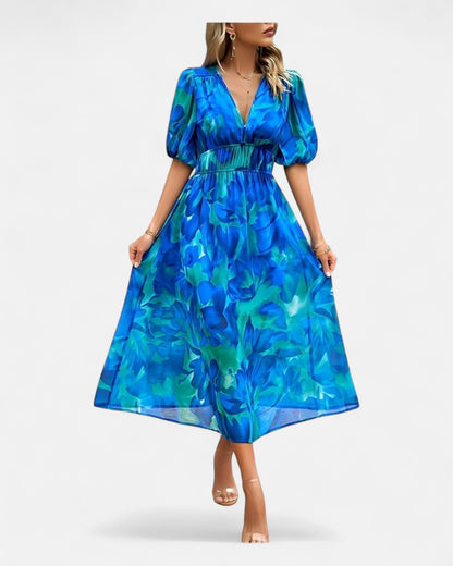 Jenny – Rochie midi cu decolteu în V