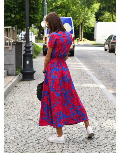 Agnieska - Rochie elegantă cu decolteu în formă de V