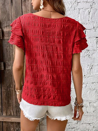 Charmaine | Bluză lejeră cu volane amuzante