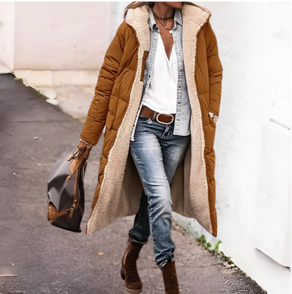 Arana | PARKA DUBLĂ CU CĂPTUȘEALĂ SHERPA