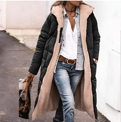 Arana | PARKA DUBLĂ CU CĂPTUȘEALĂ SHERPA