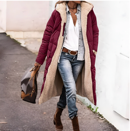 Arana | PARKA DUBLĂ CU CĂPTUȘEALĂ SHERPA