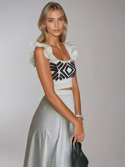 Cristeta - Compleu Fustă și Top