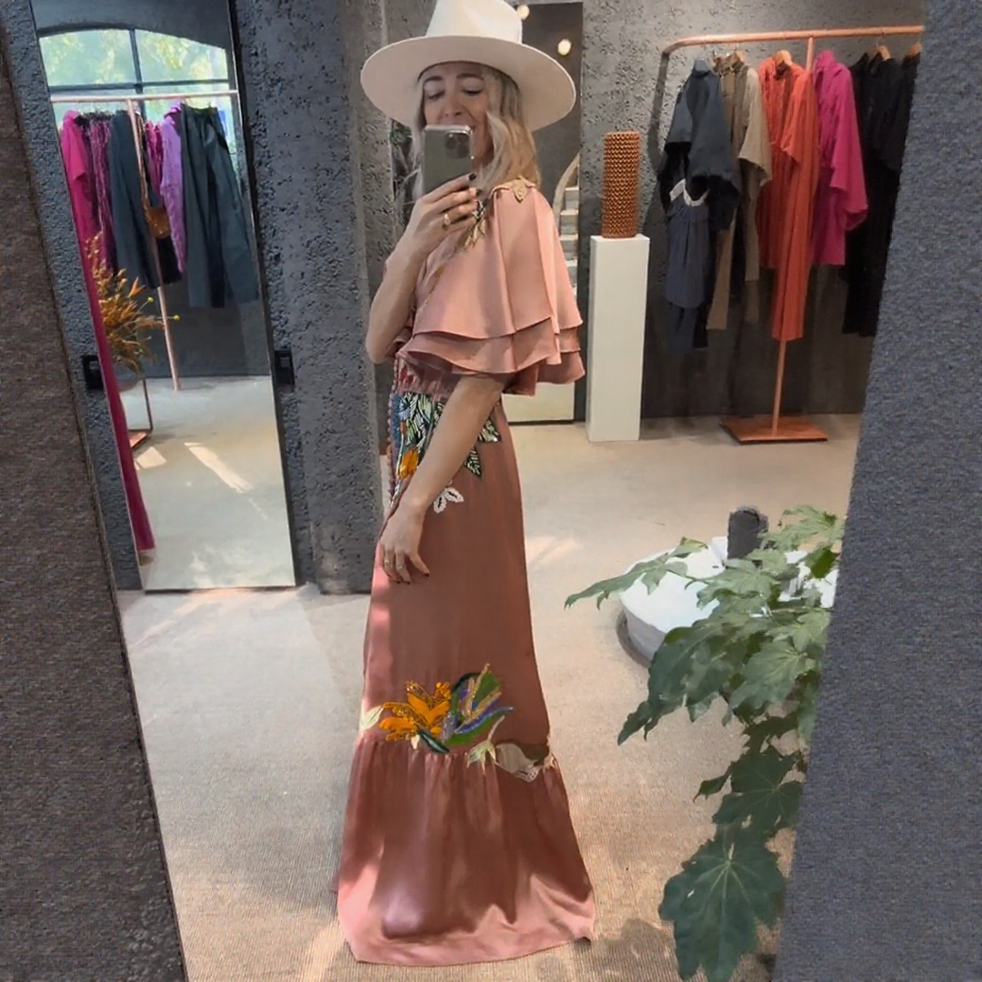 Zoe™ | Rochie maxi boho brodată