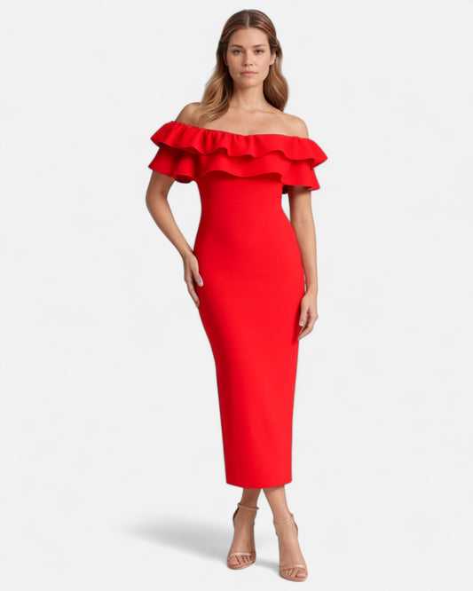 Lorena™ | Rochie bodycon fără umeri