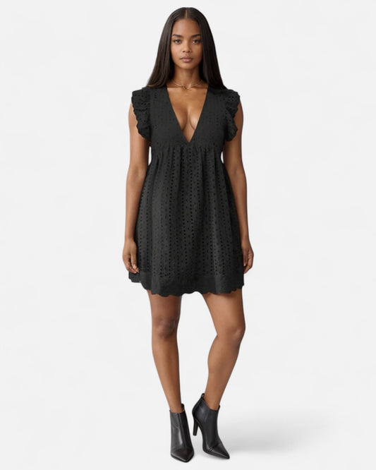 Isabella™ | Rochie mini cu broderie