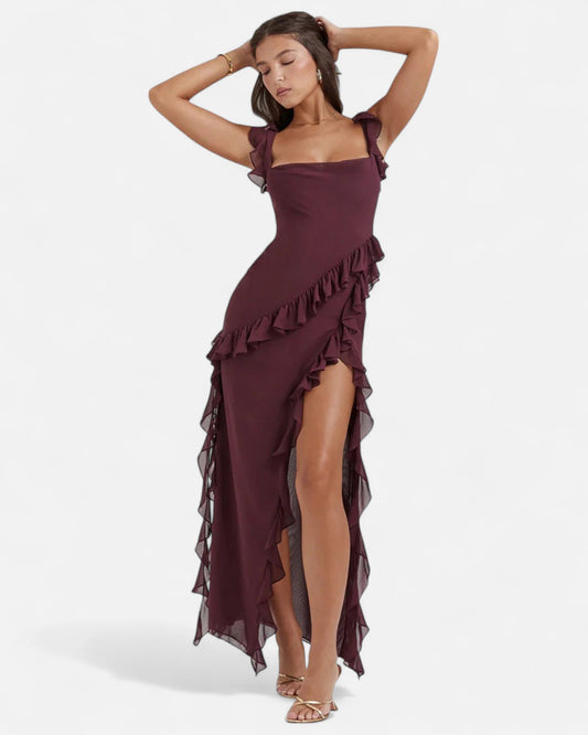 Valerie | Rochie Elegantă cu Fendă pentru Ocazii Stilate