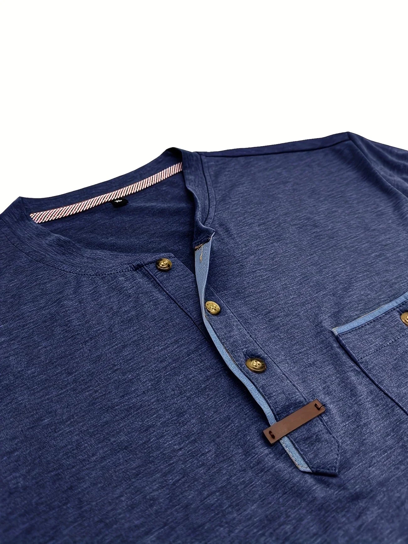 Saxon - Tricou Elegant Cu Guler Rotund și Buzunar