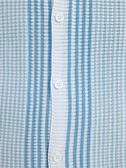 Avram - Cămașă Casual Cu Dungi Si Nasturi