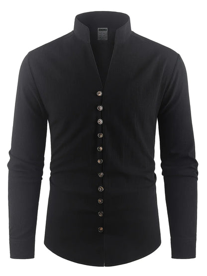 Shayne - Bumbac Ușor și Lenjerie Mâneci lungi Cămașă