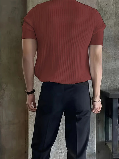 Avgustin - Tricou Polo Casual Cu Mâneci Scurte