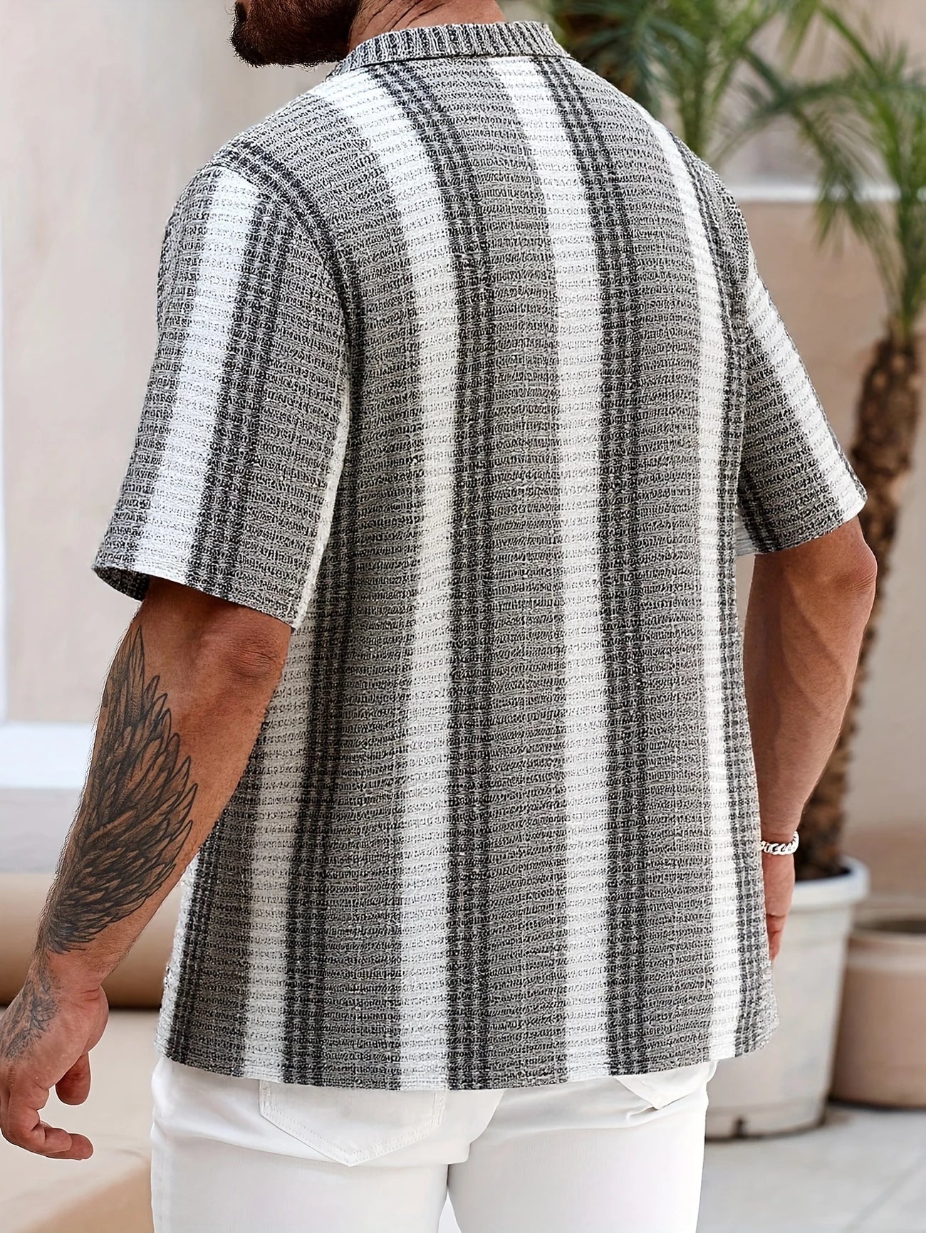 Avram - Cămașă Casual Cu Dungi Si Nasturi