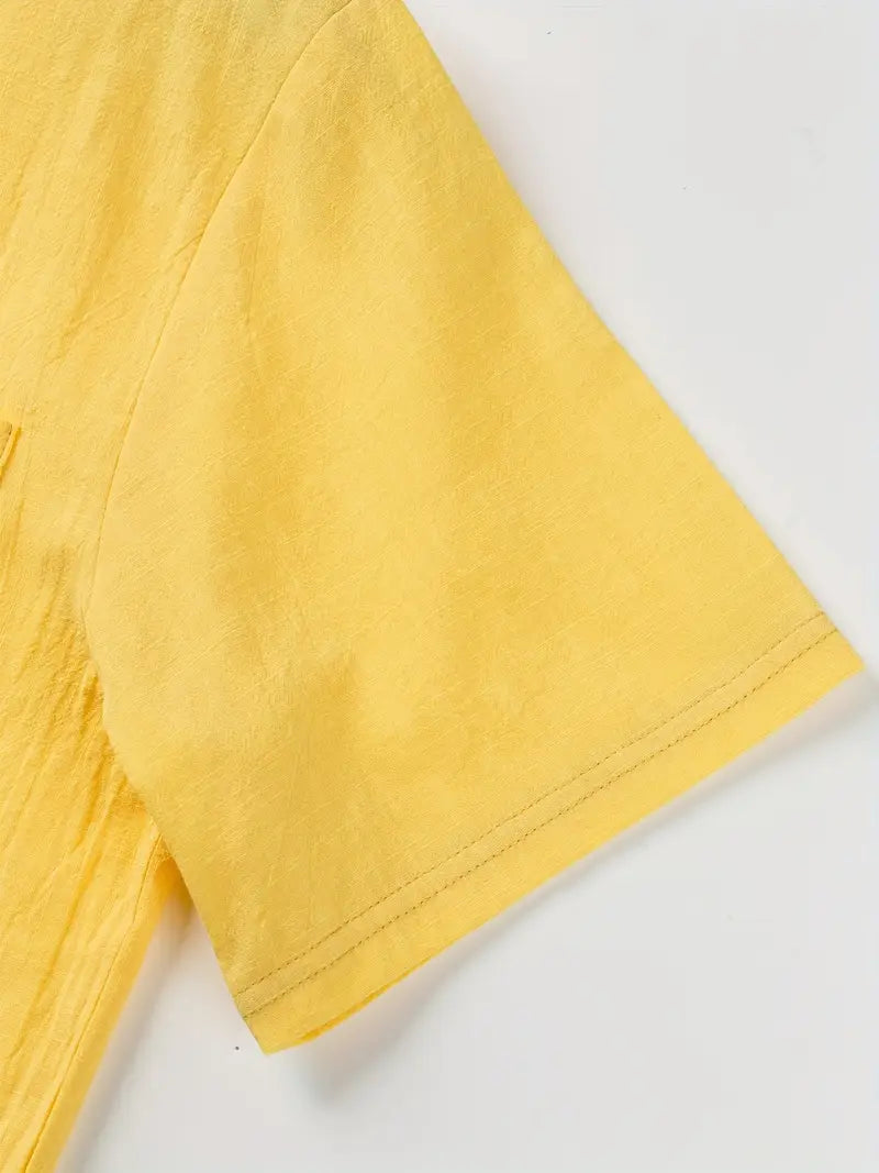 Vaughn - Cămașă Elegantă Cu Mâneci Scurte