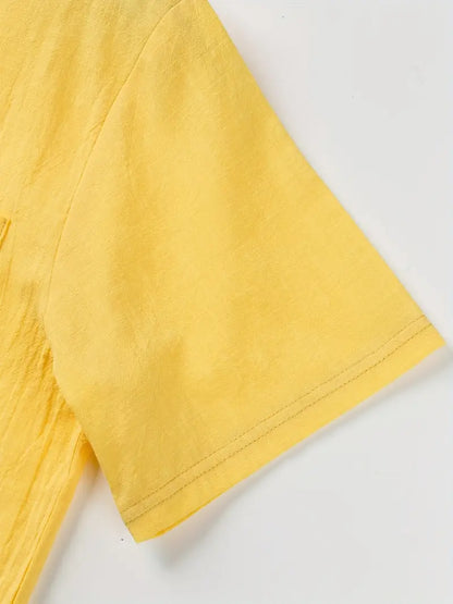 Vaughn - Cămașă Elegantă Cu Mâneci Scurte