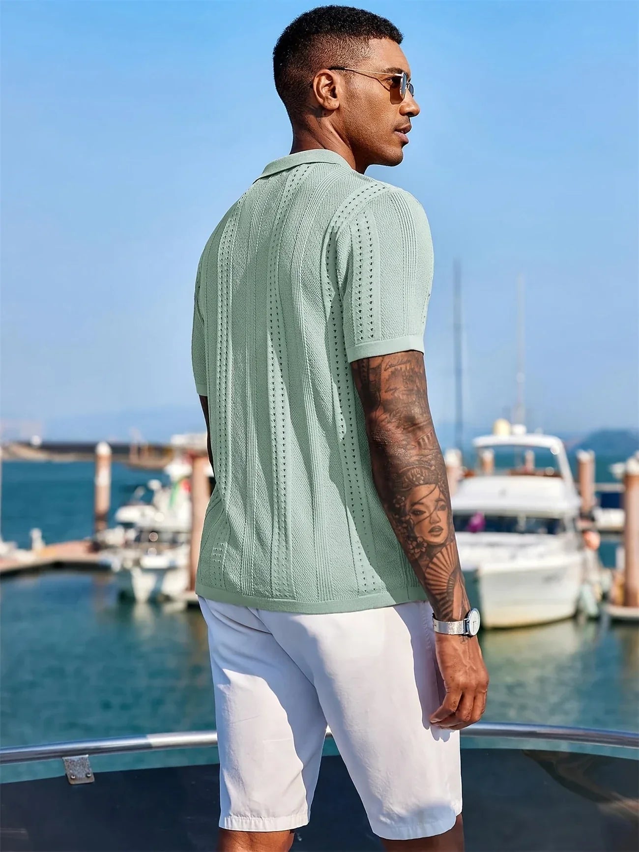 Semyon - Cămașă Tricotată Cu Model Complex Si La Modă