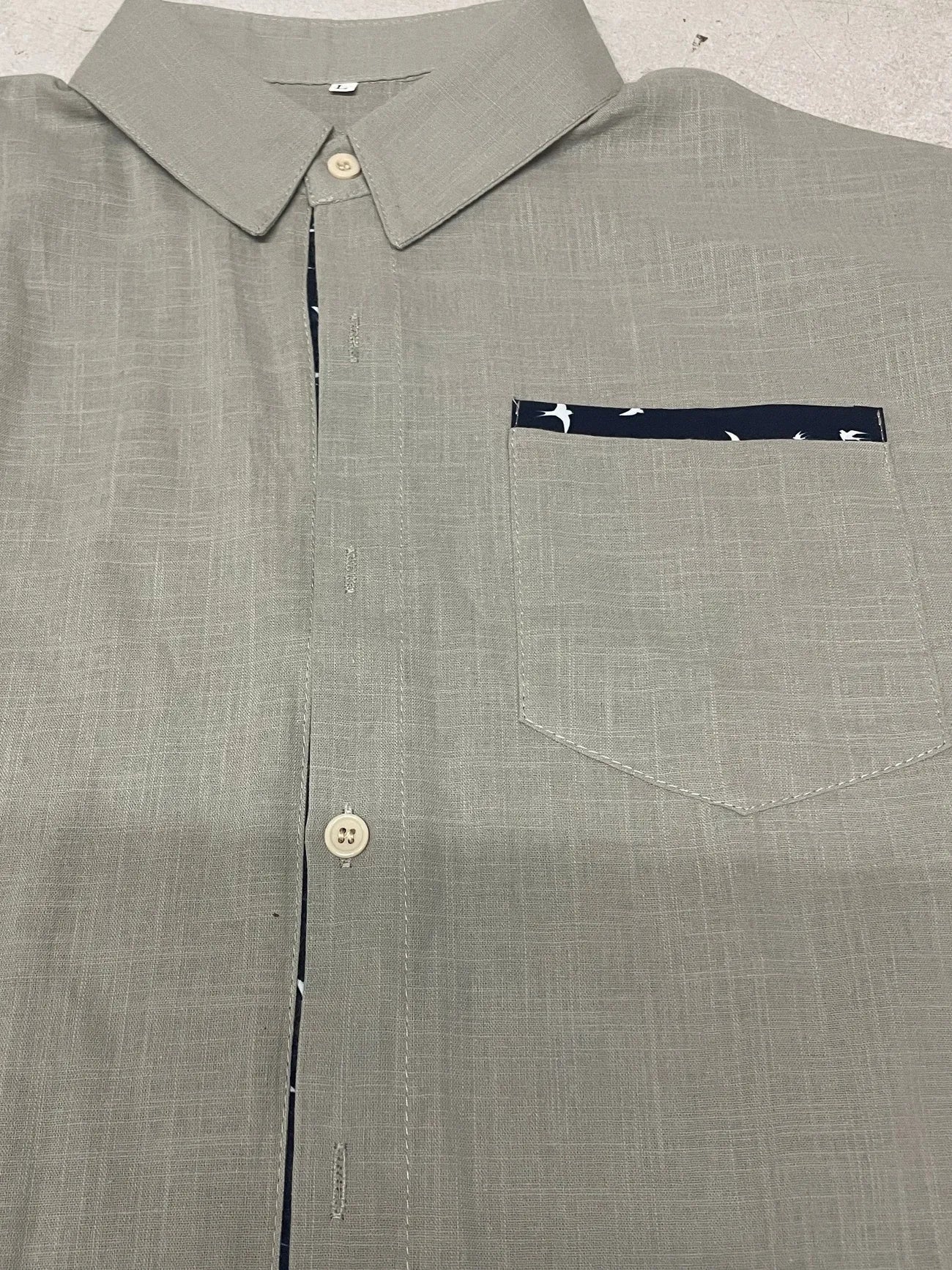 Trofim - Cămașă Elegantă Cu Imprimeu Cu Păsări Drăguțe