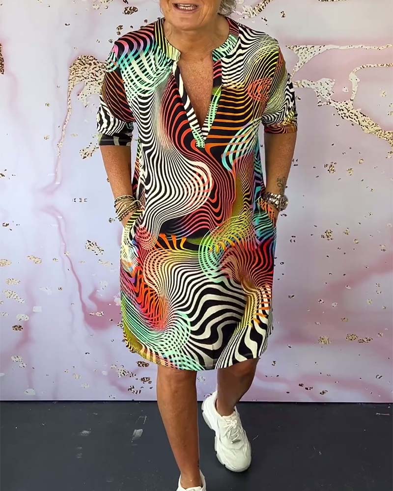 Sonya™ | Rochie cu iluzie optică și croi T-shirt