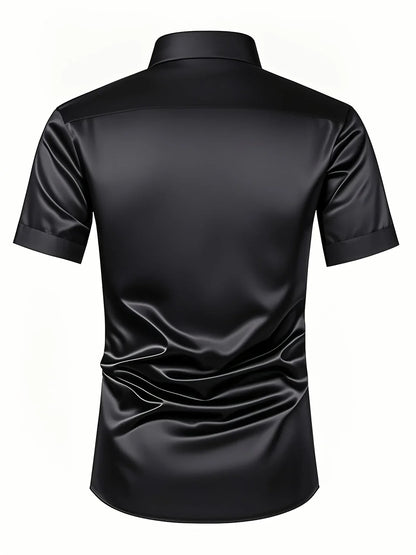 Ezra - Cămașă Elegantă Croială Slim Cu Nasturi