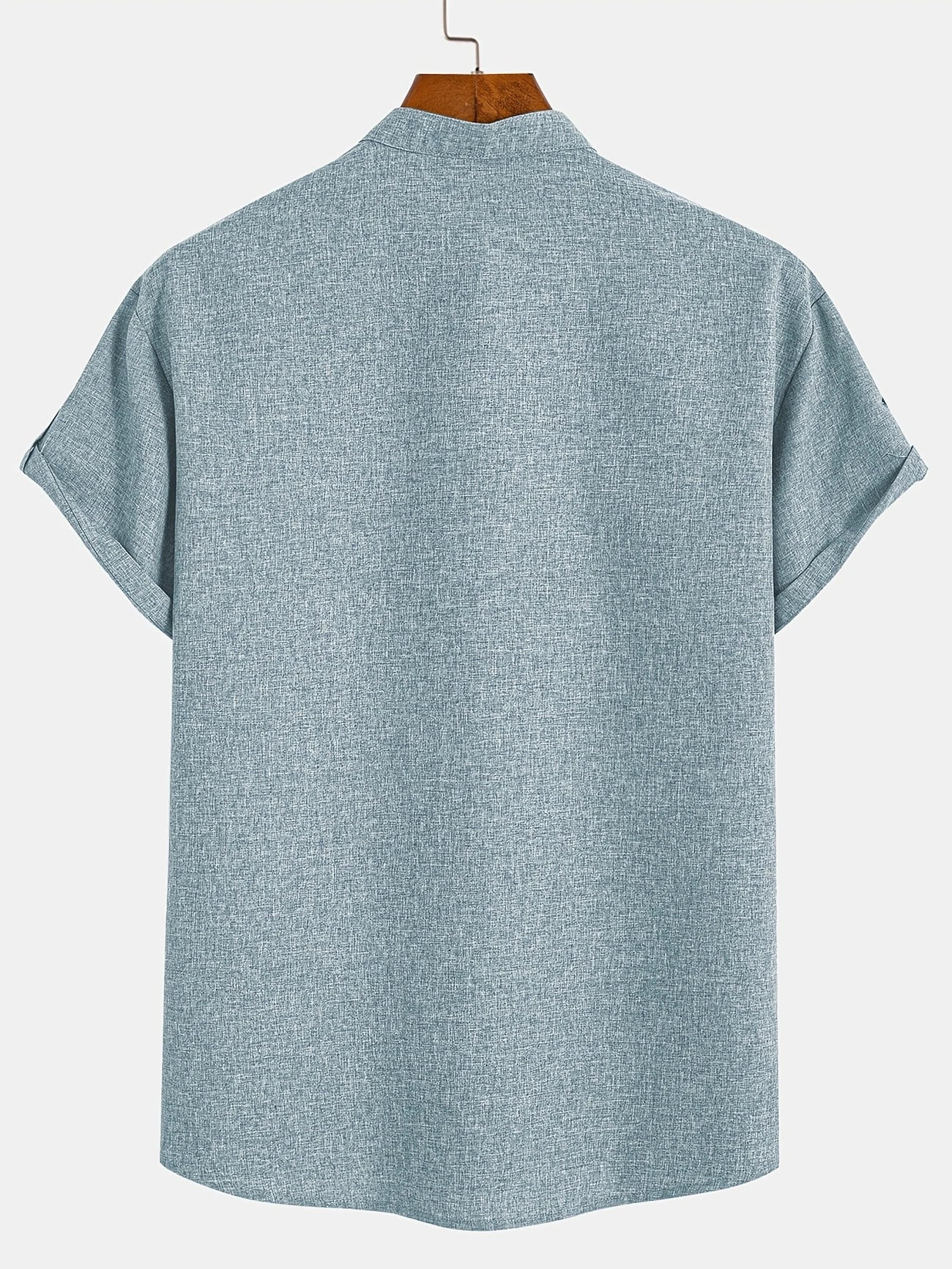 Elliott - Cămașă Elegantă Cu Mâneci Scurte și Guler înalt