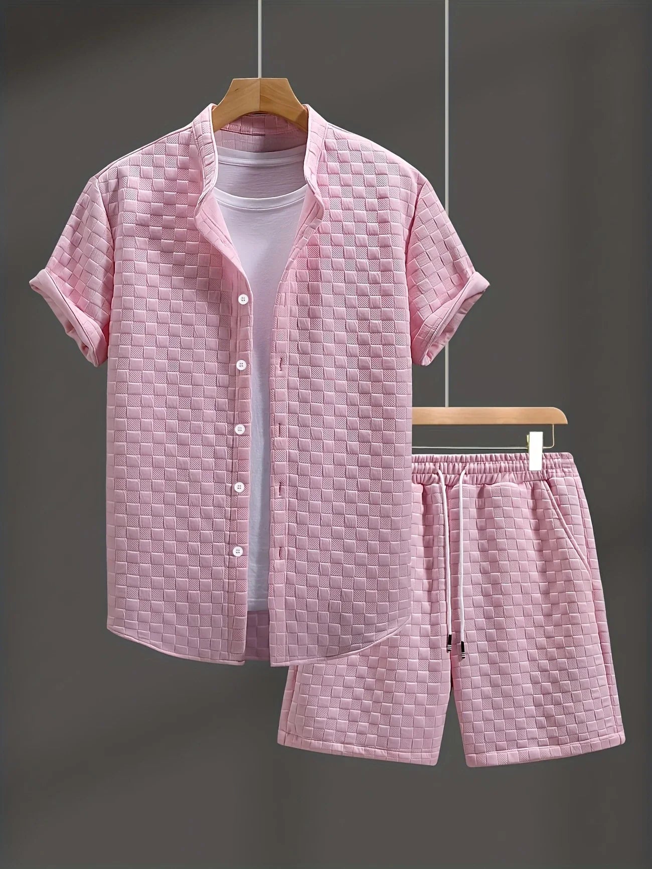 Zane - Set Casual De vară Cu Cămașă Cu Mâneci Scurte și Pantaloni Scurți