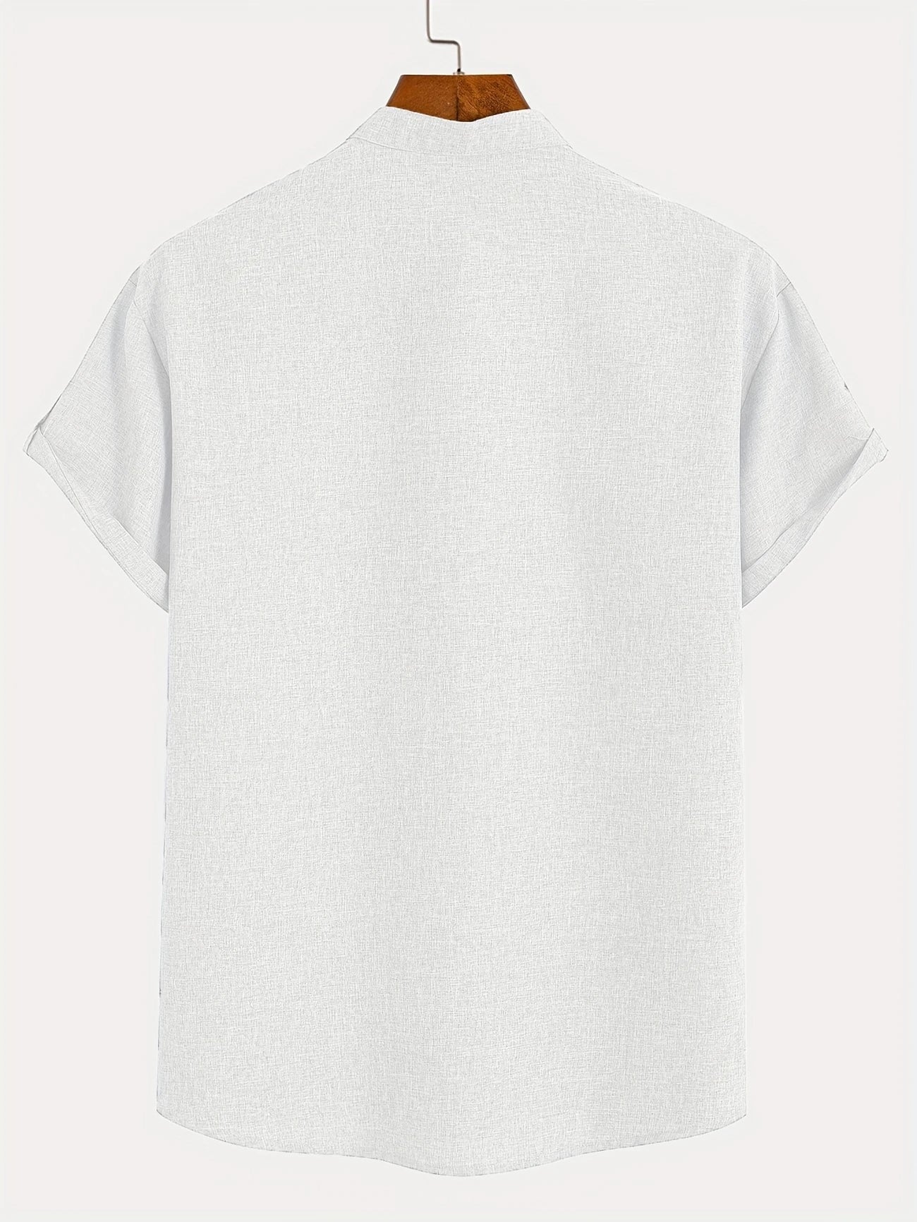 Elliott - Cămașă Elegantă Cu Mâneci Scurte și Guler înalt