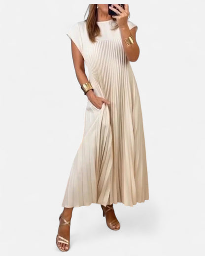 Amada™ Rochie fără Mâneci cu Plisaje