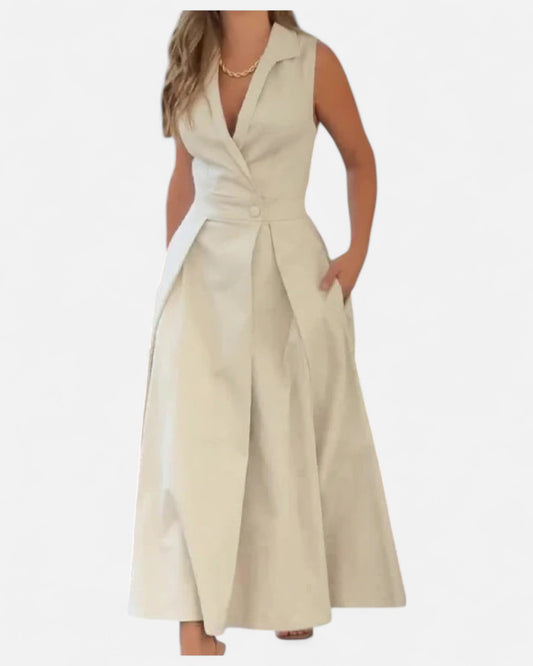 Amancia | Rochie Midi cu Decolteu în Formă de V