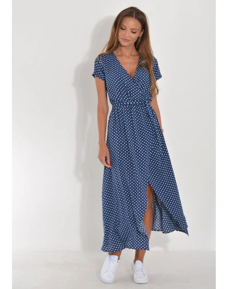 Agnieska - Rochie elegantă cu decolteu în formă de V