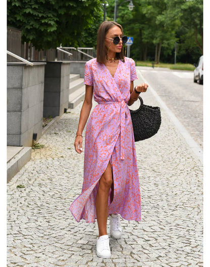 Agnieska - Rochie elegantă cu decolteu în formă de V