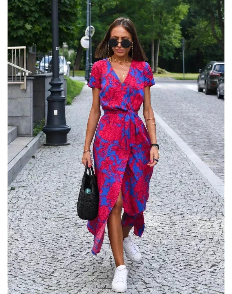 Agnieska - Rochie elegantă cu decolteu în formă de V