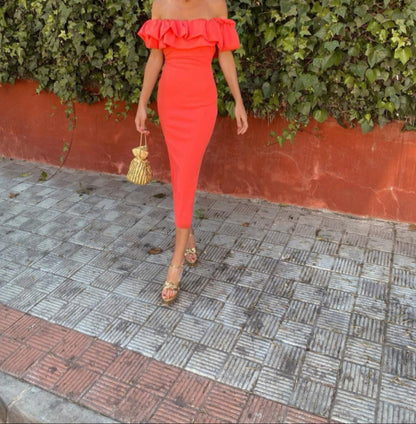 Lorena™ | Rochie bodycon fără umeri